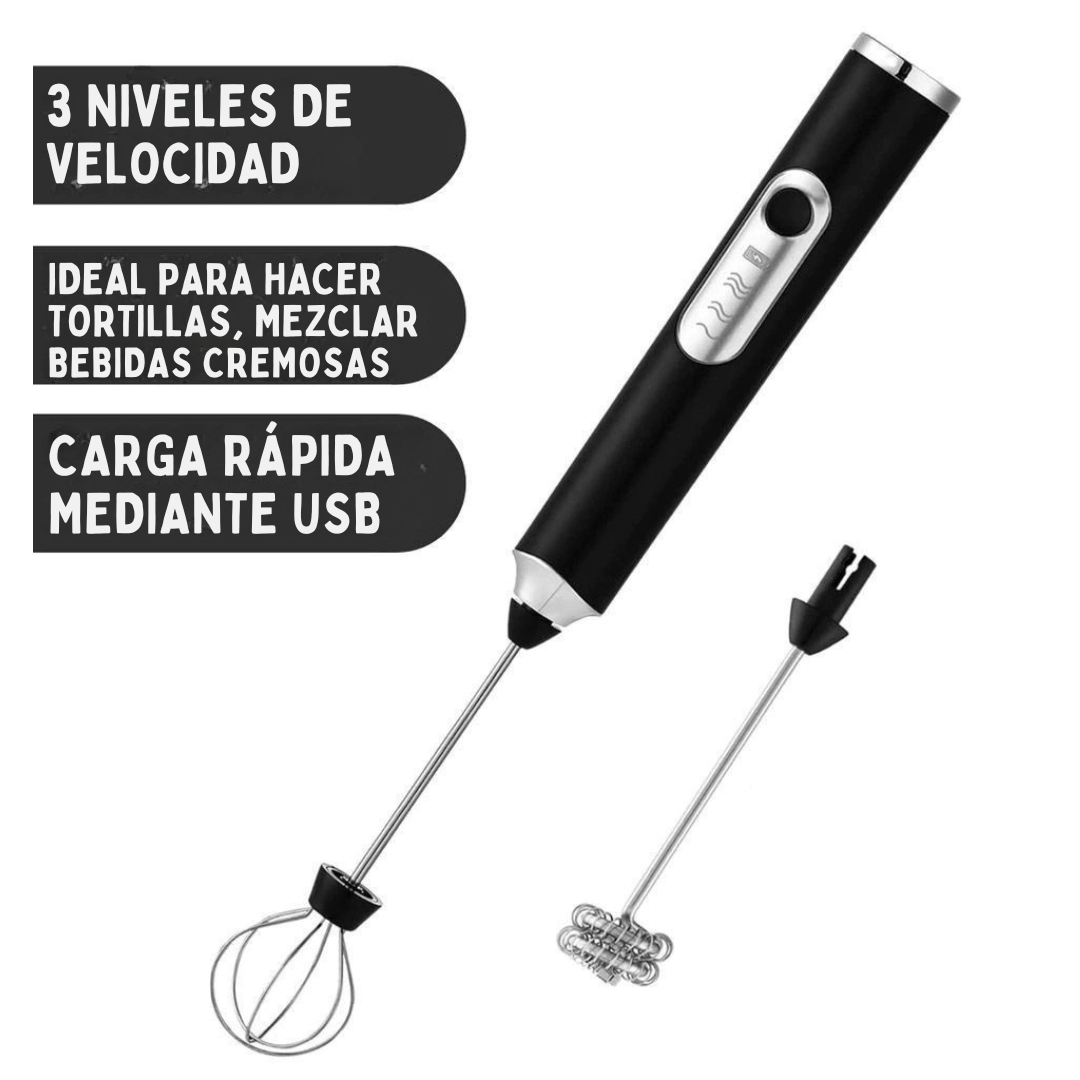 Batidor Eléctrico Mezclador Espumante Recargable + Envío gratis