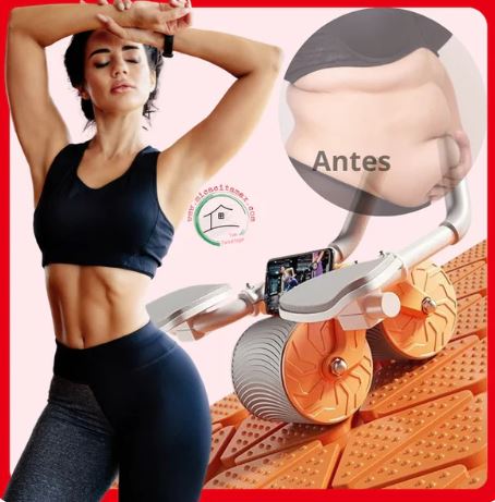 Rueda Abdominal Con Soporte 🏋️- Lleva Gratis Tapete Para Rodillas + Cronometro